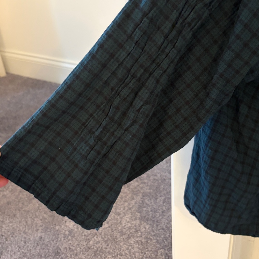 Madewell Navy Plaid Blouse - Picture 5 of 5